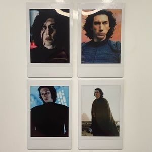 Set of 4 Fujifilm Instax Mini Instant Film Polaroids of Kylo Ren